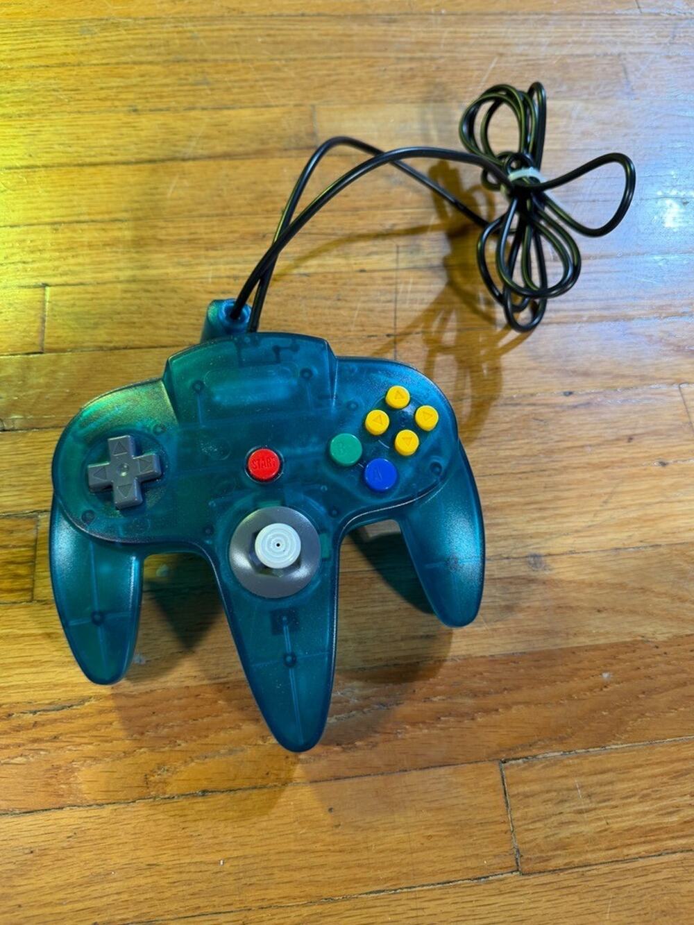 Unbranded Translucent Blue Wired Controller for Nintendo 64 N64